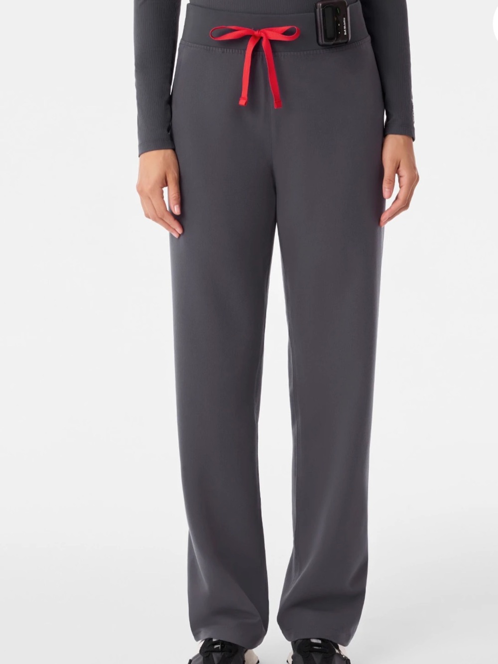 Livingston High-Rise Straight-Leg Scrub Pant charcoal Grey Size M